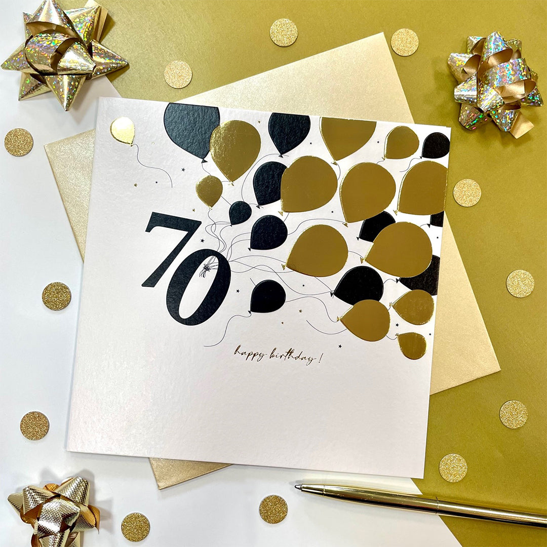 Age to Celebrate - 70 - Gold Balloons