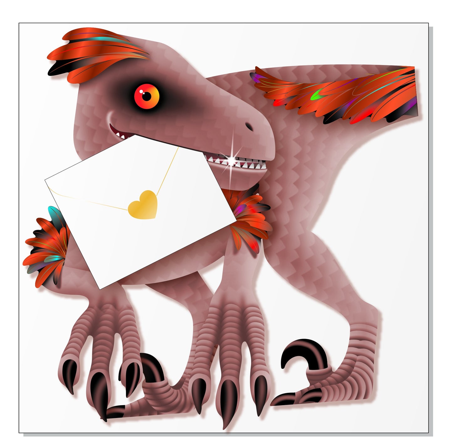 Special Delivery Card Collection - Dinosaur - Velociraptor