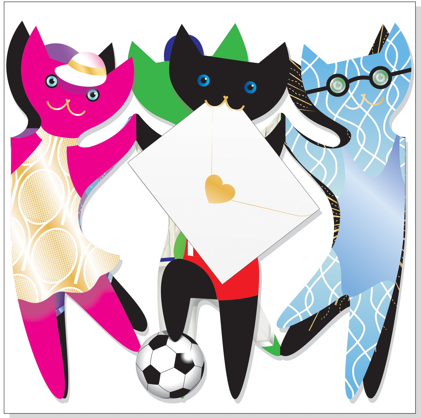 Special Delivery Card Collection - Cat - Sporty Cats