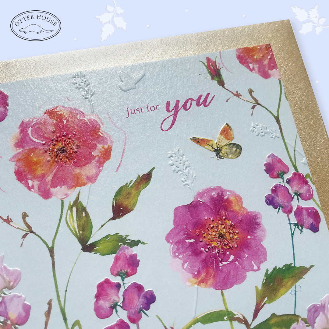 Vintage Garden Card - Roses