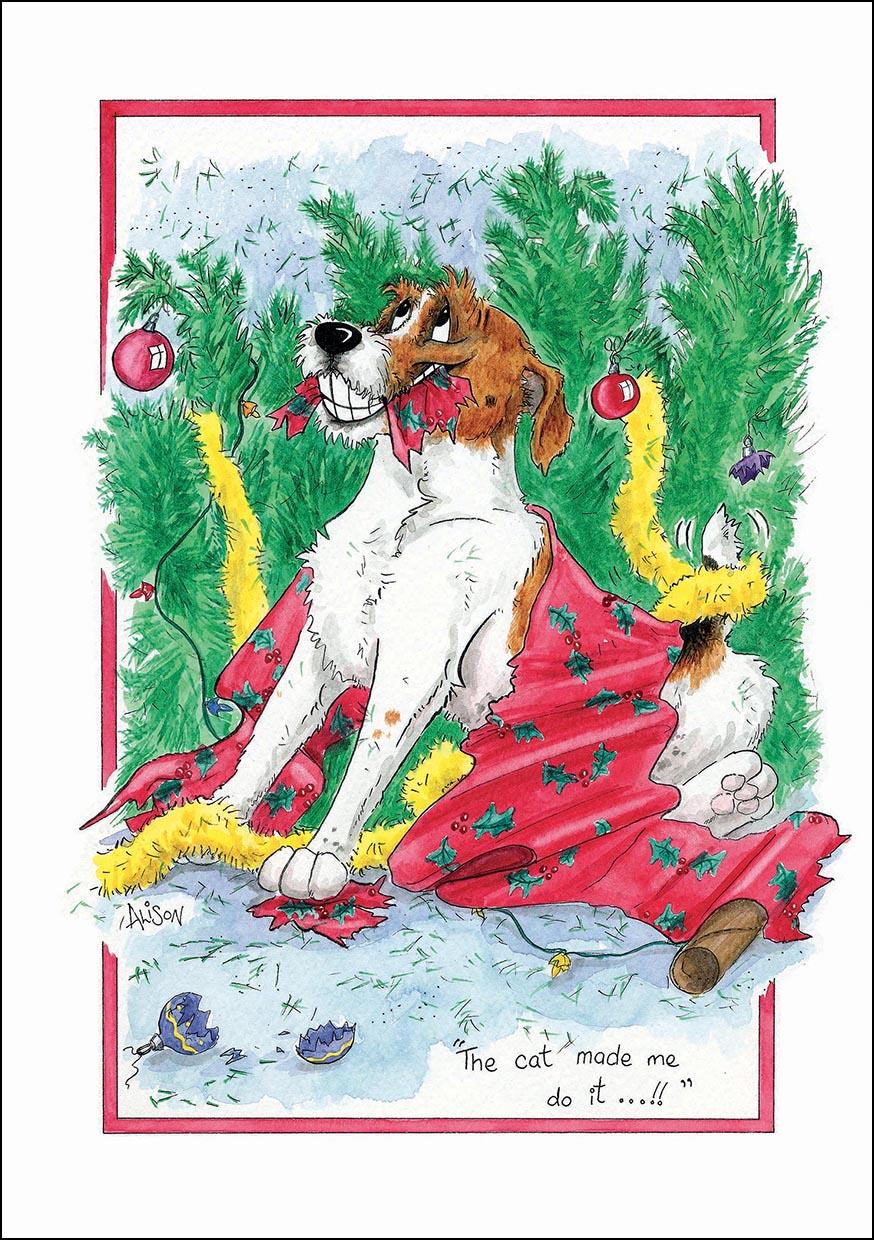 Christmas Cards (Single) - Alisons Animals - The Cat made me do it