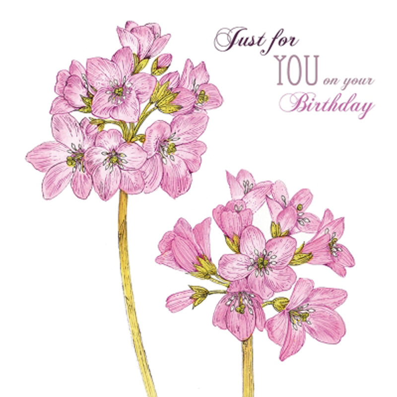 Vintage Garden Card - Pink Elephant Ears