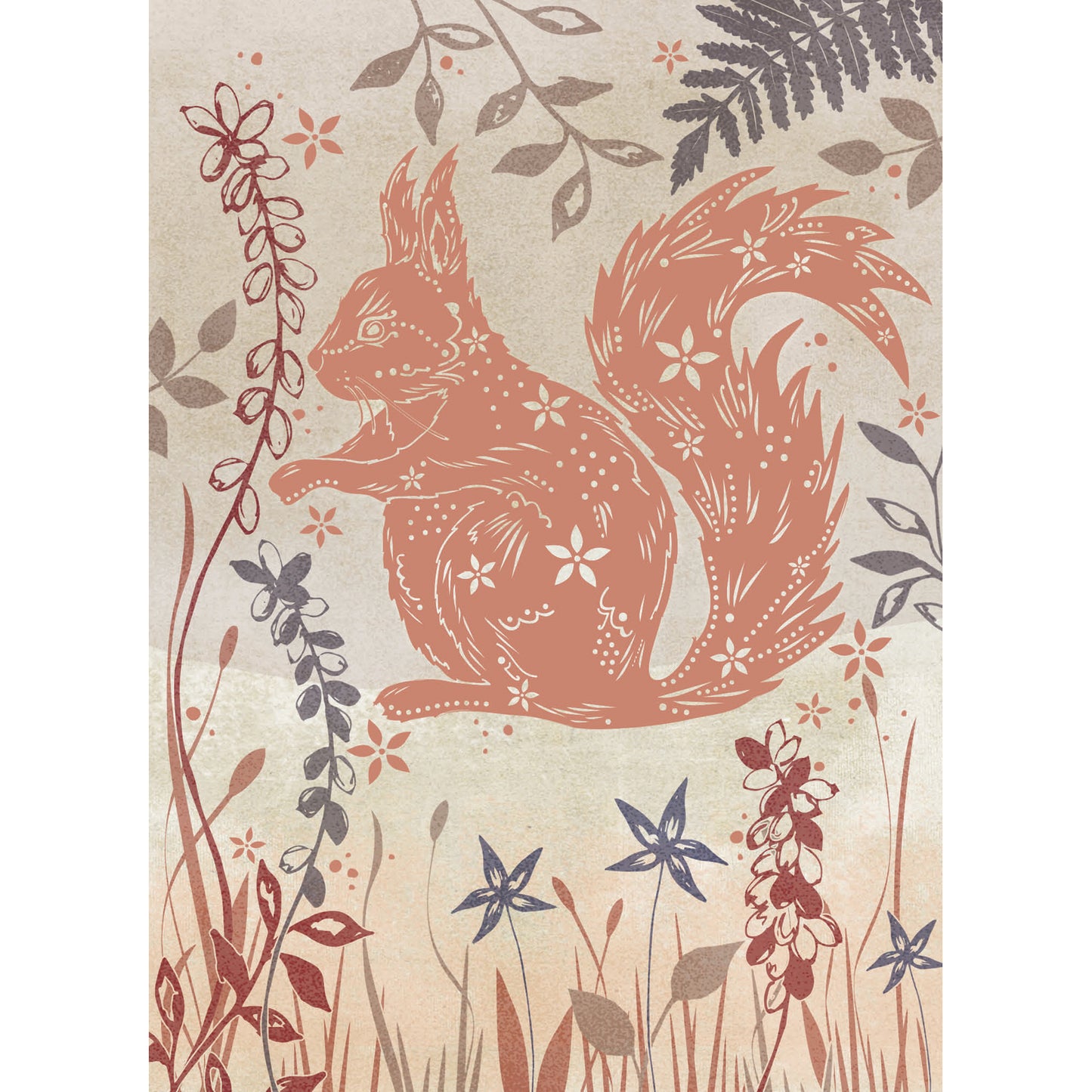 RSPB Card - Wild Garden - Stunning Red Squirrel