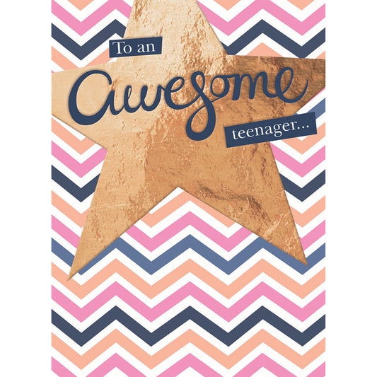 Age To Celebrate Card - Teenager Pink