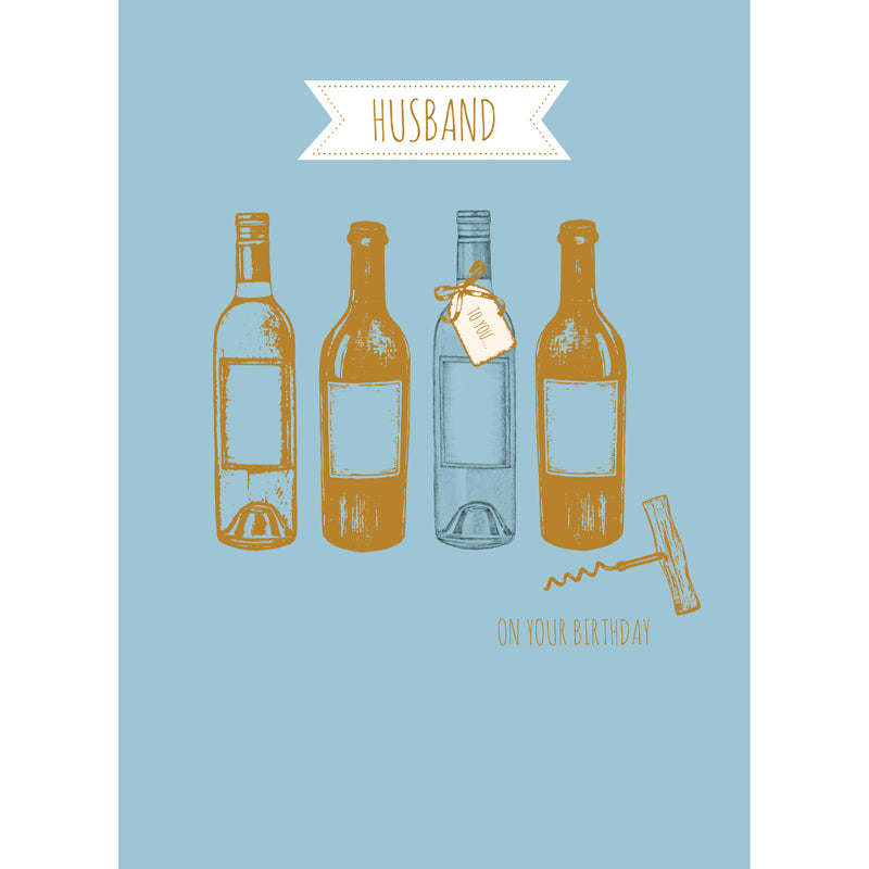 Family Circle Card - Gold Bottles (Husband)