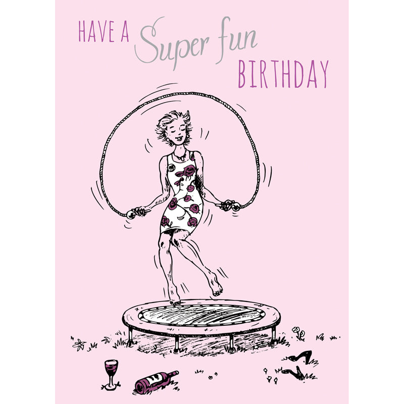 Young At Heart Card - Trampoline Treat