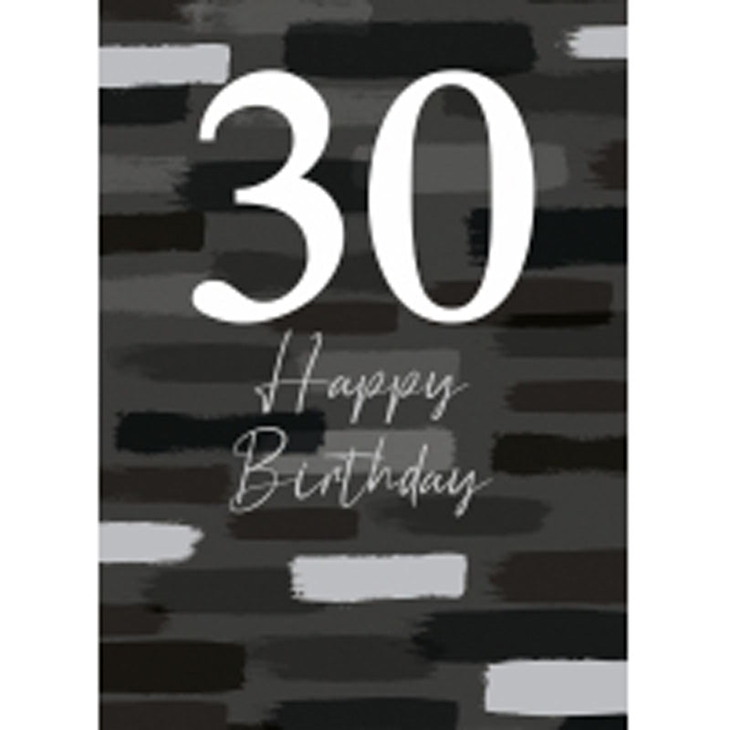 Age To Celebrate Card - 30 - Brushstrokes