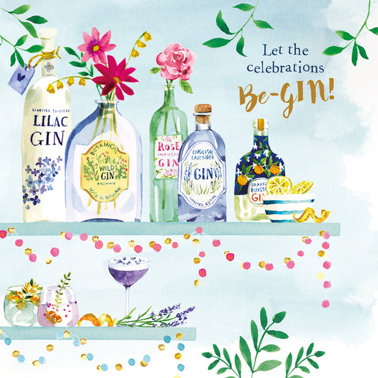 Birthday Treats Card Collection - Pretty Gin & Flowers