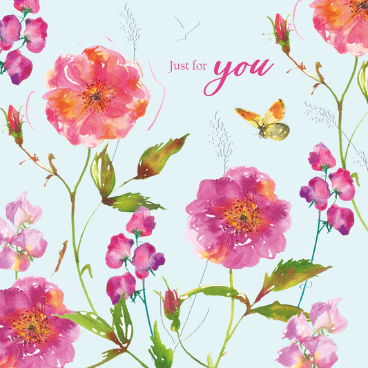 Vintage Garden Card - Roses