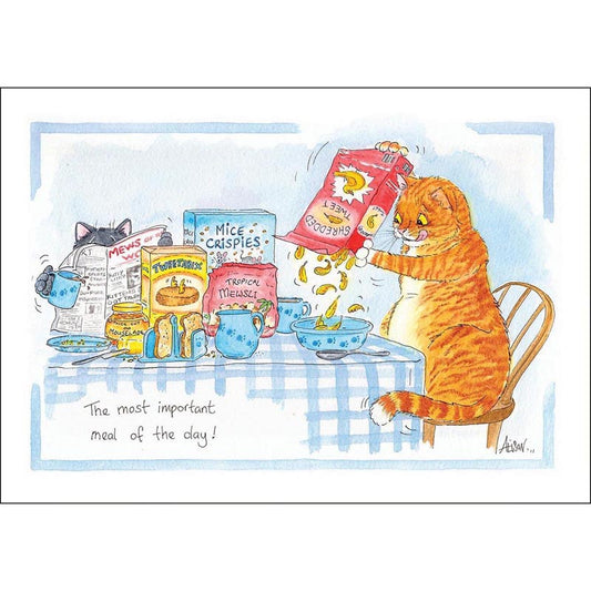 Alison's Animals Card - Most Important Meal Of The Day