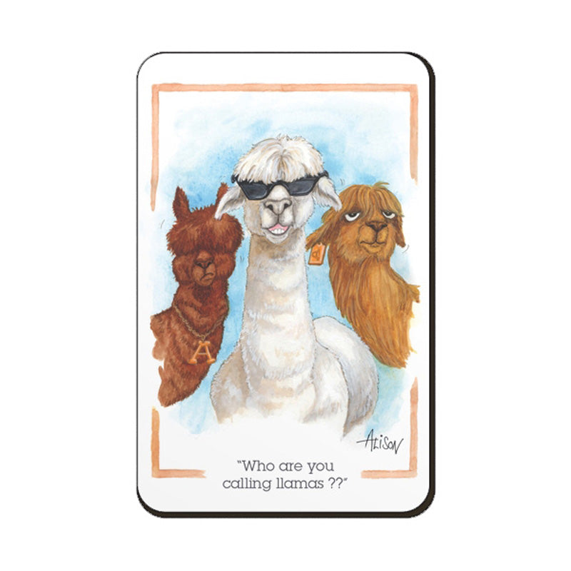 Fridge Magnet - Alison's Animals - Who you calling Llama