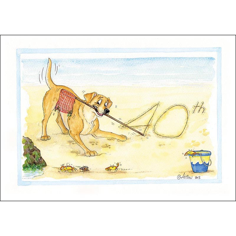 Alison's Animals Card - Happy 40th