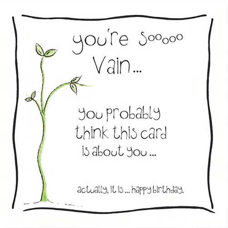 Alec's Cards - You're So Vain