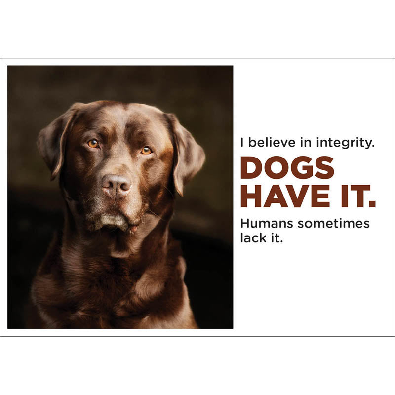 Barking at the Moon Card - I believe in integrity (Splimple)