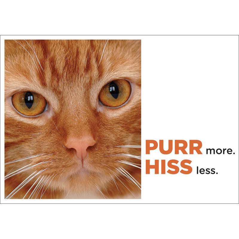 Barking at the Moon Card - Purr more. Hiss less. (Splimple)