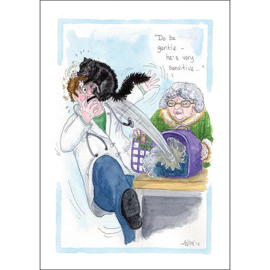 Alison's Animals Card - He's Very Sensitive