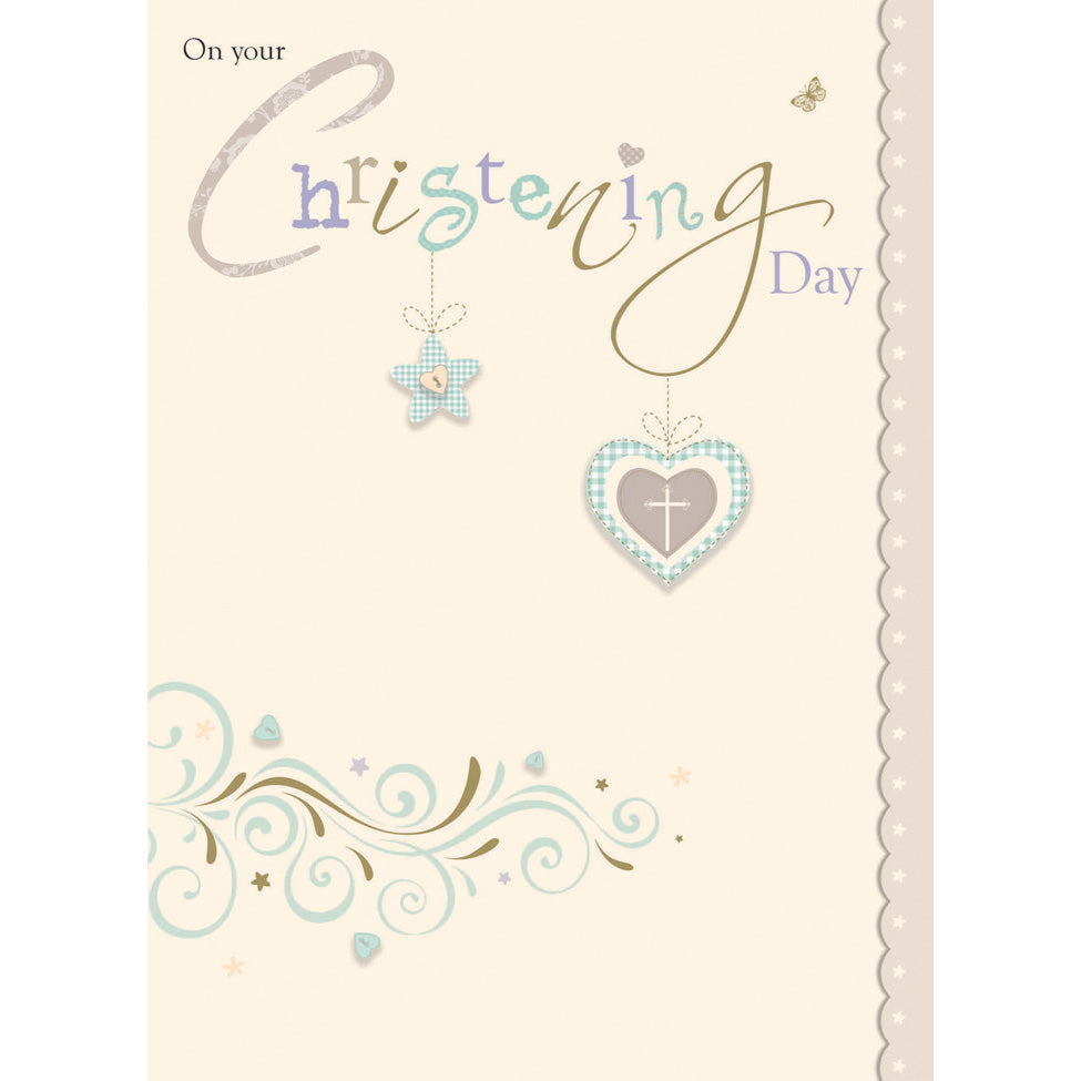 Christening Card - Church & Trees