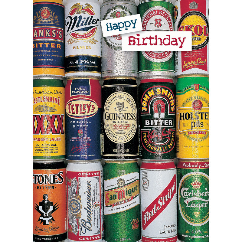 First Class Male Card - Beer Cans