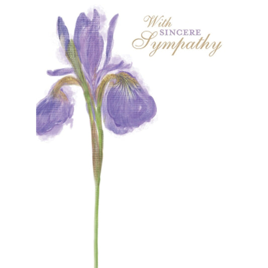 Sympathy Card - Painted Iris