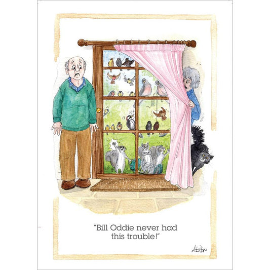 Alison's Animals Card - Bugger This Feeding Lark!