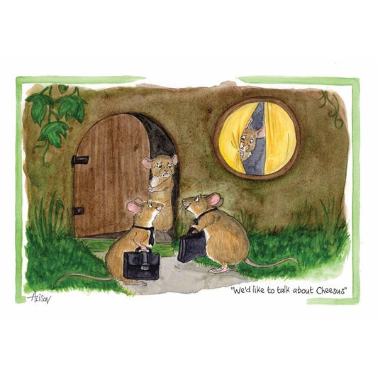 Alison's Animals Card - We'd Like To Talk About Cheesus