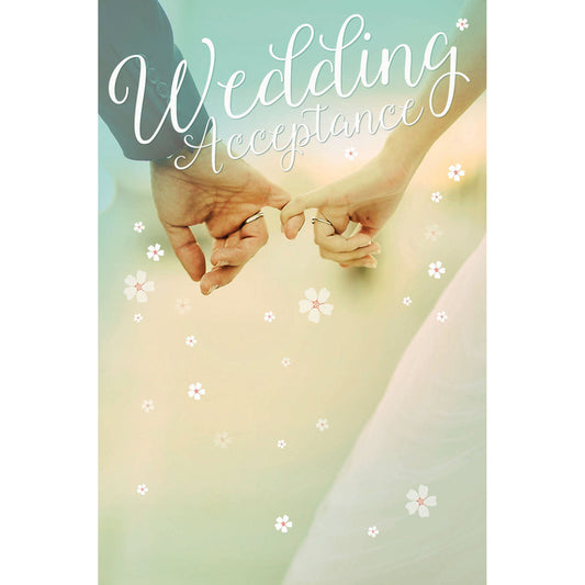Wedding Acceptance Card - Holding Hands