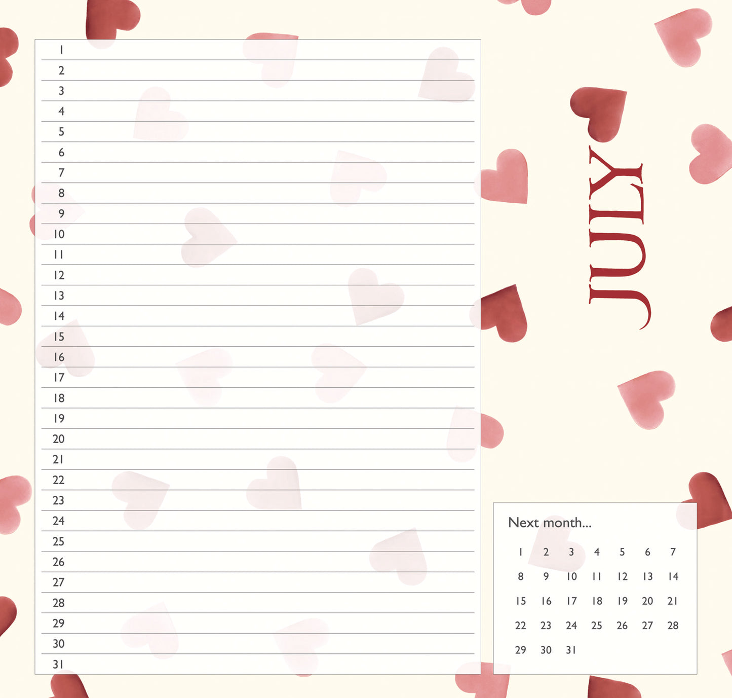 Emma Bridgewater Birthday Candles Midi Calendar 2027 (PFP)