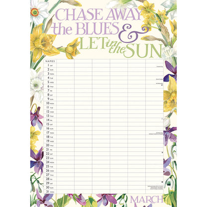 Emma Bridgewater Roses All My Life A3 Planner 2025