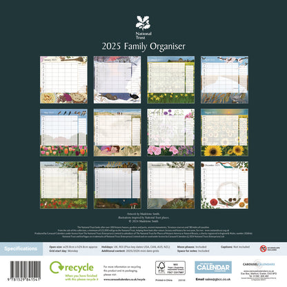 National Trust (Week To View) Wall Planner 2025 (PFP)