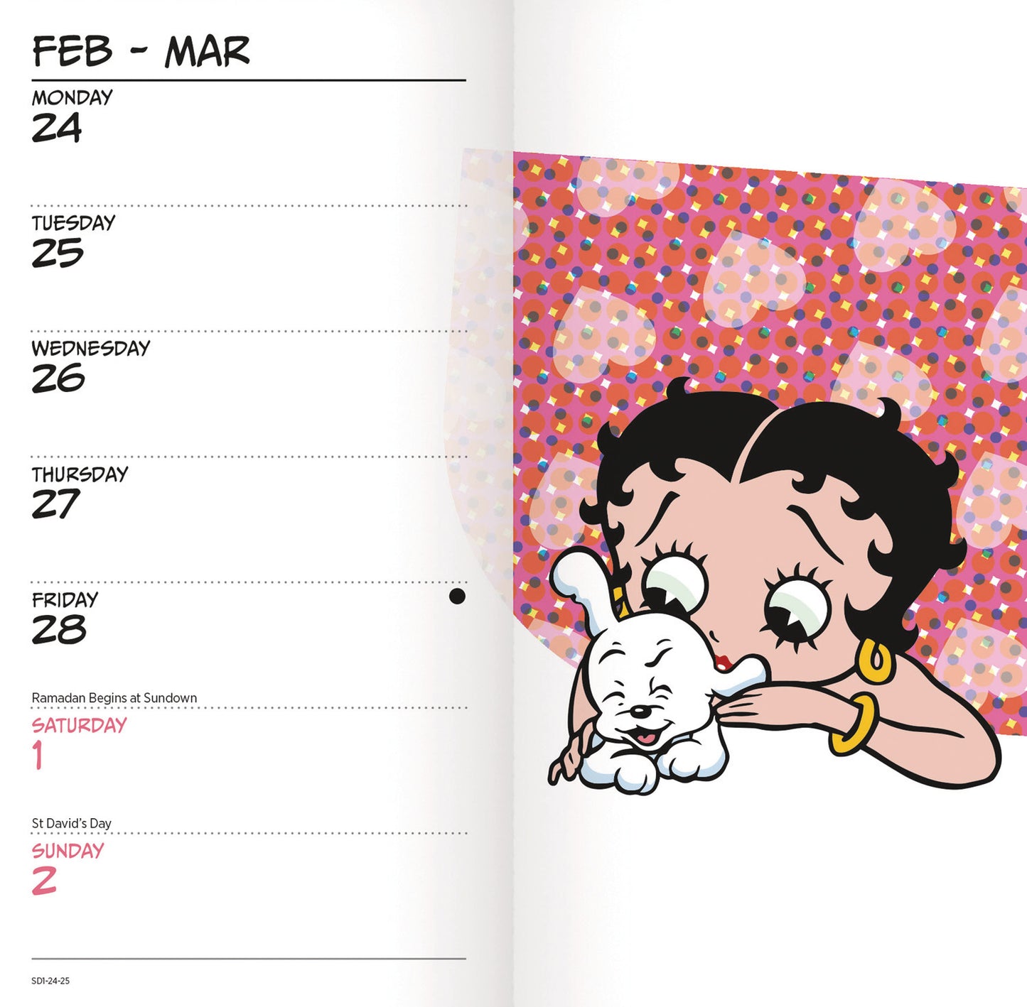 Betty Boop Slim Diary 2025 (PFP)