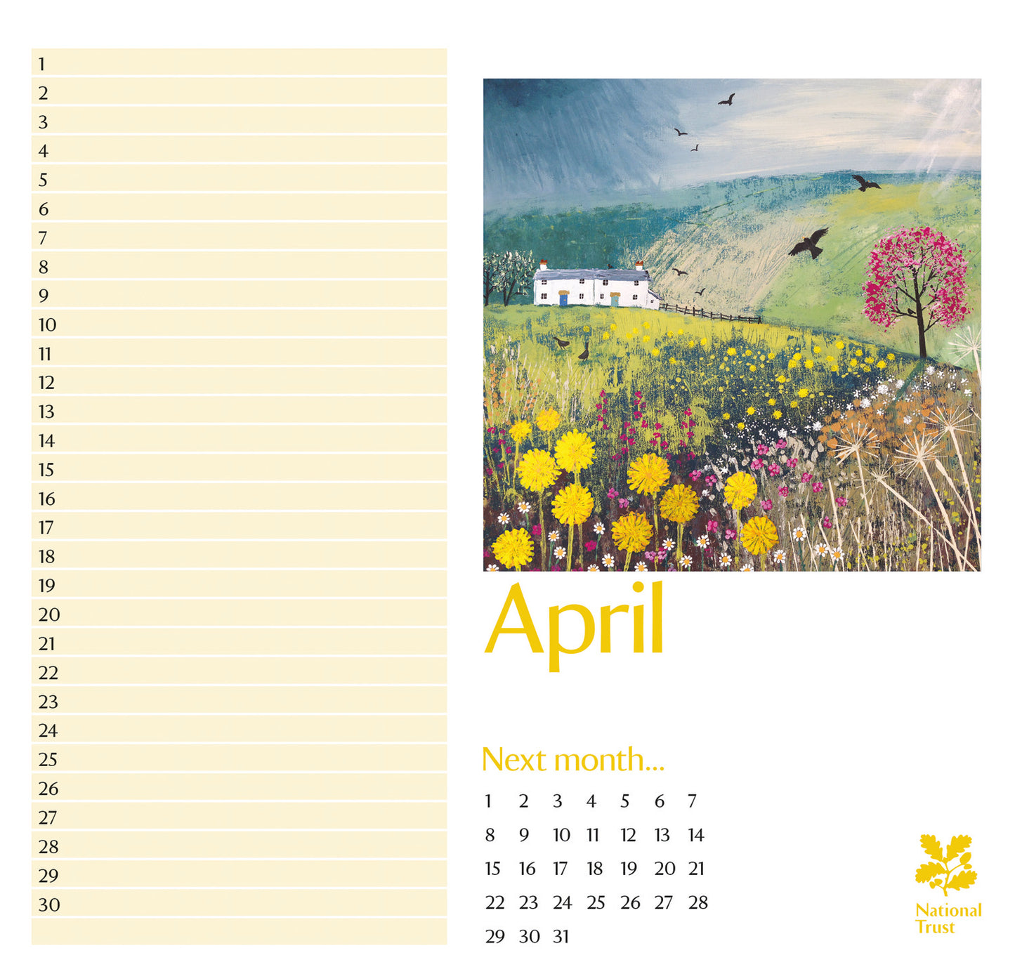 National Trust - Jo Grundy Birthday Midi Calendar 2027 (PFP)
