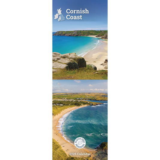 Cornish Coast Slim Calendar 2025 (PFP)