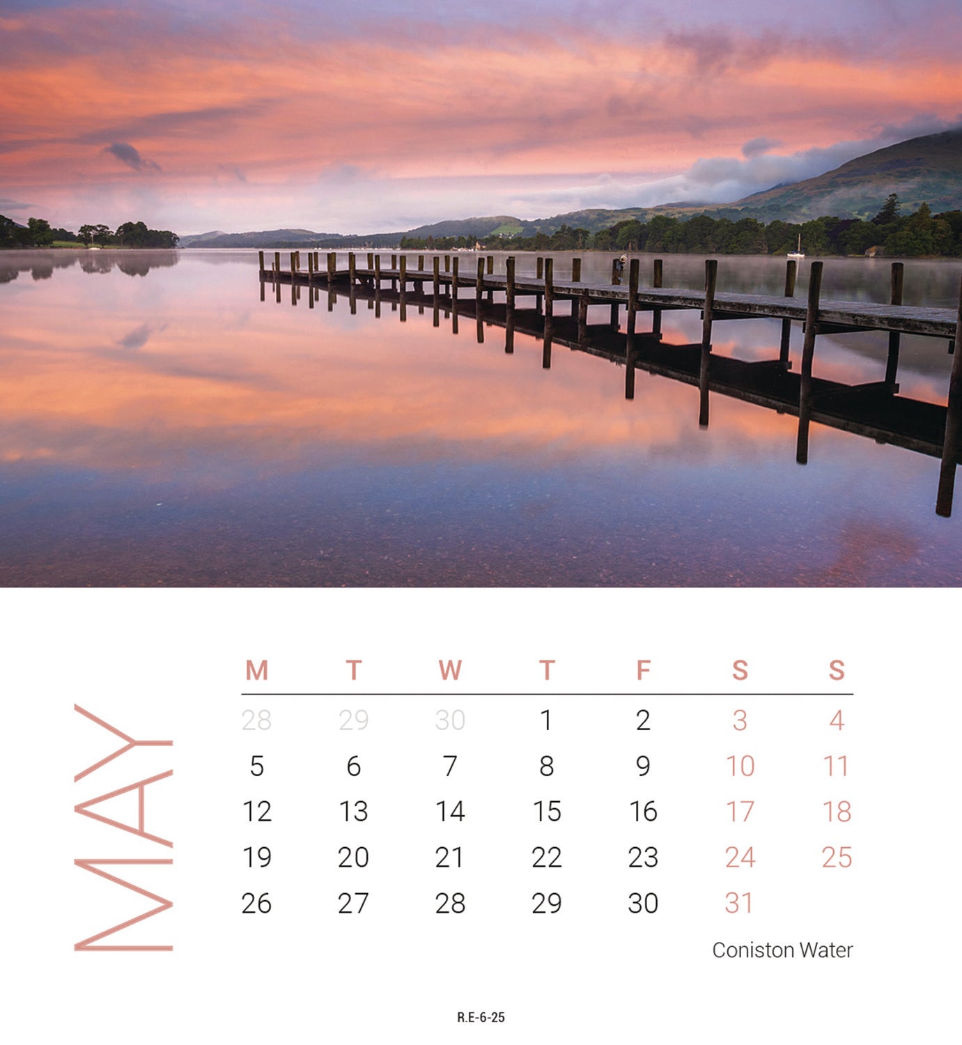 Lake District Mini Easel Calendar 2025