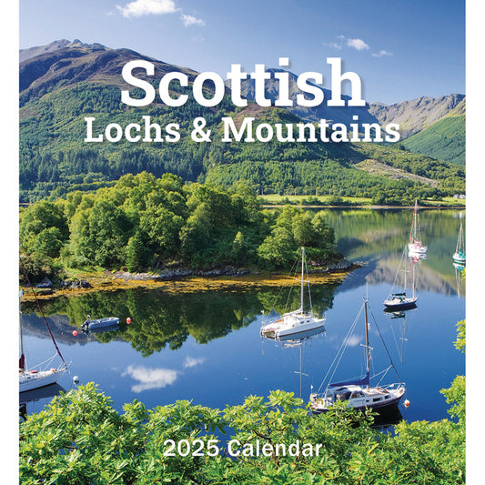 Scottish Lochs & Mountains Mini Easel Calendar 2025