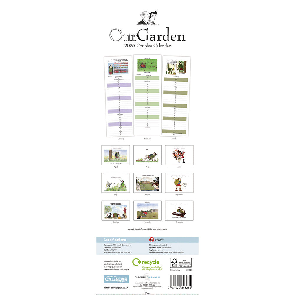 Tottering By Gently Our Garden Couples Slim Planner 2025 (PFP)