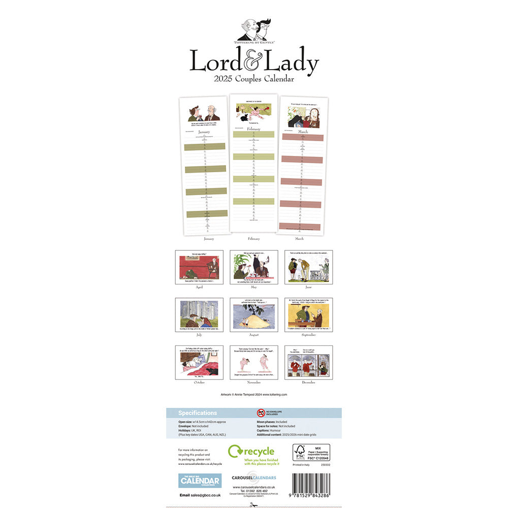 Tottering By Gently Lord & Lady Couples Slim Planner 2025 (PFP)