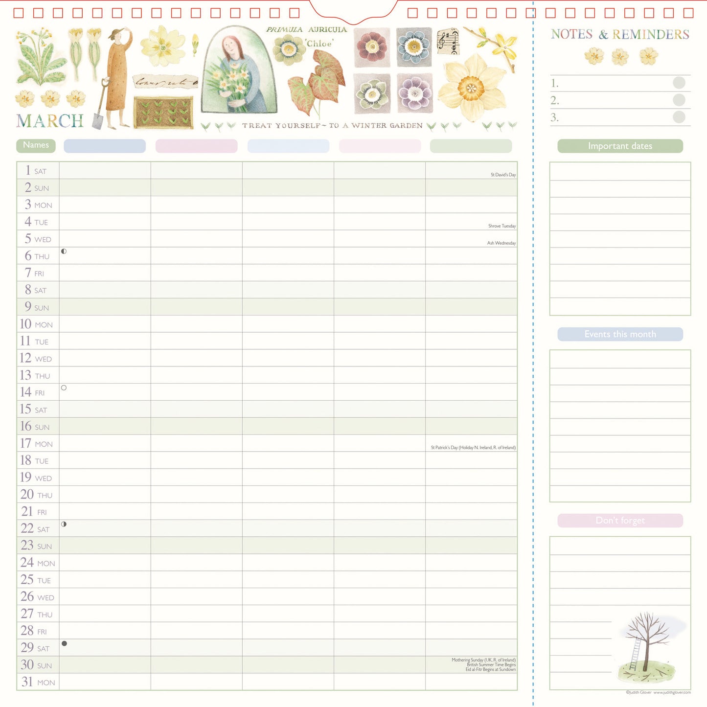 Garden Days Wall Planner 2025 (PFP)