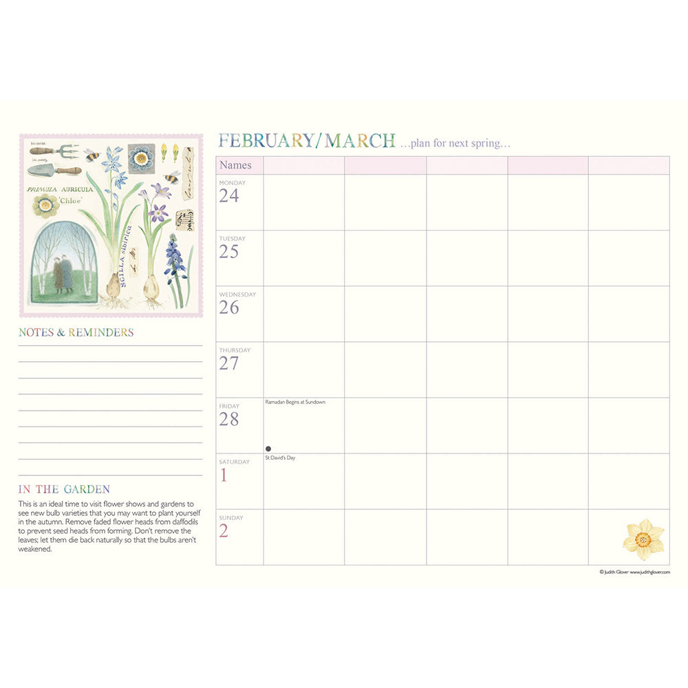 Garden Days (Week To View) A4 Planner 2025