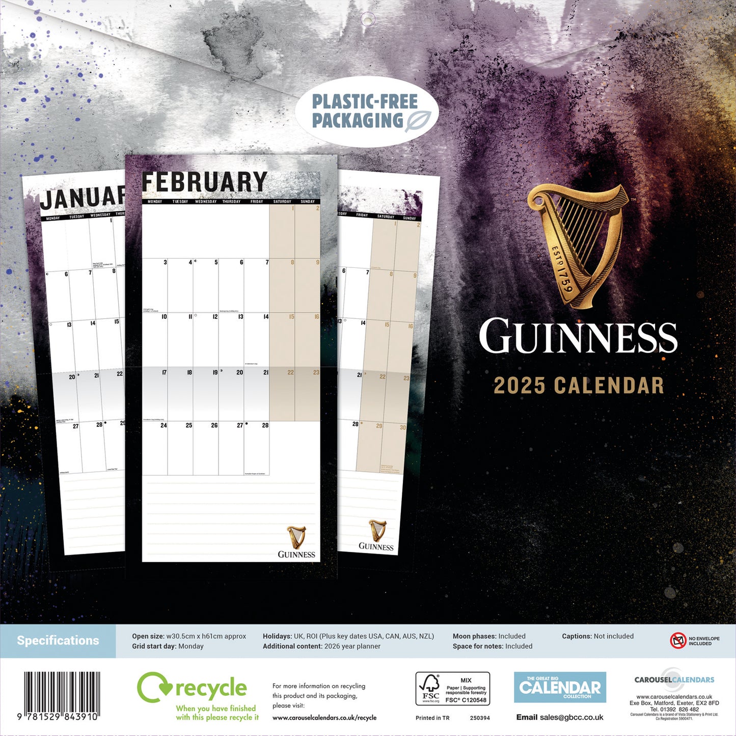 Guinness Wall Calendar 2025 (PFP)