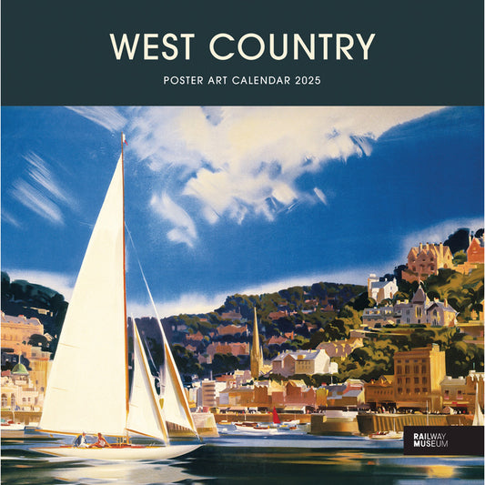 West Country Poster Art NRM Wiro Wall Calendar 2025 (PFP)