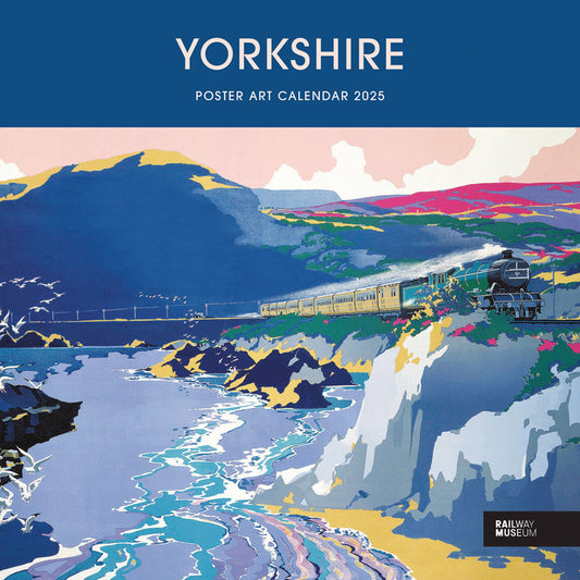 Yorkshire Poster Art NRM Wiro Wall Calendar 2025 (PFP)