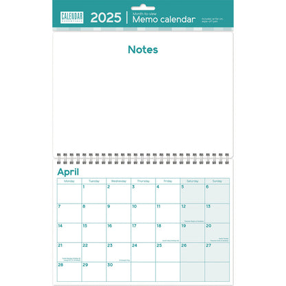 Essential Memo Calendar A3 Planner 2025