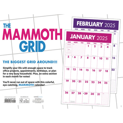 Mammoth Grid (Sunday Start) Planner 2025