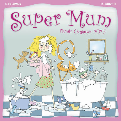 Super Mum by Kim Nash Wall Planner 2025