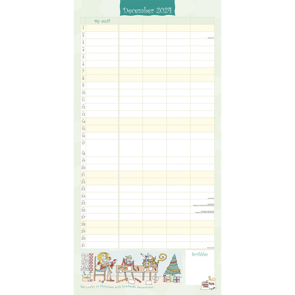 Super Mum by Kim Nash Wall Planner 2025