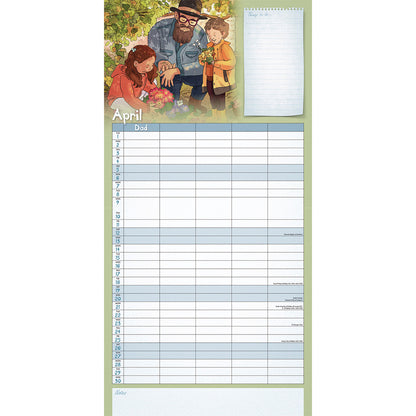 Dads Family Organiser Wall Planner 2025