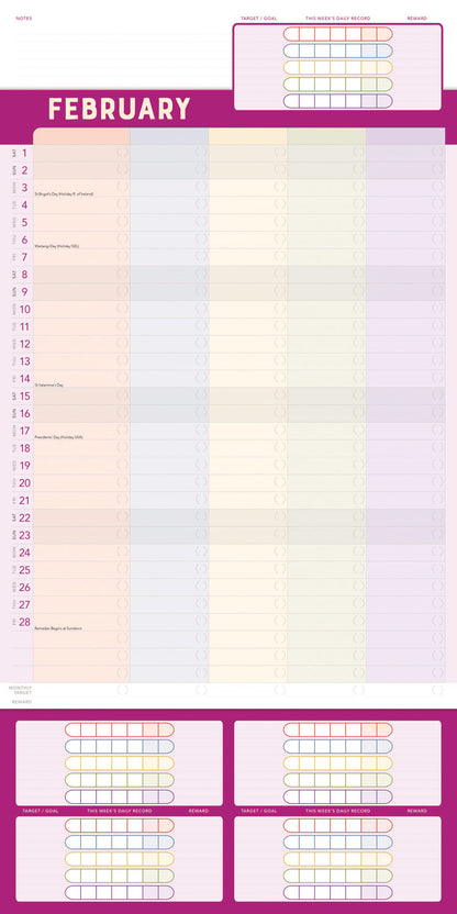 Family Reward Chart Organiser Wall Planner 2025 (PFP)