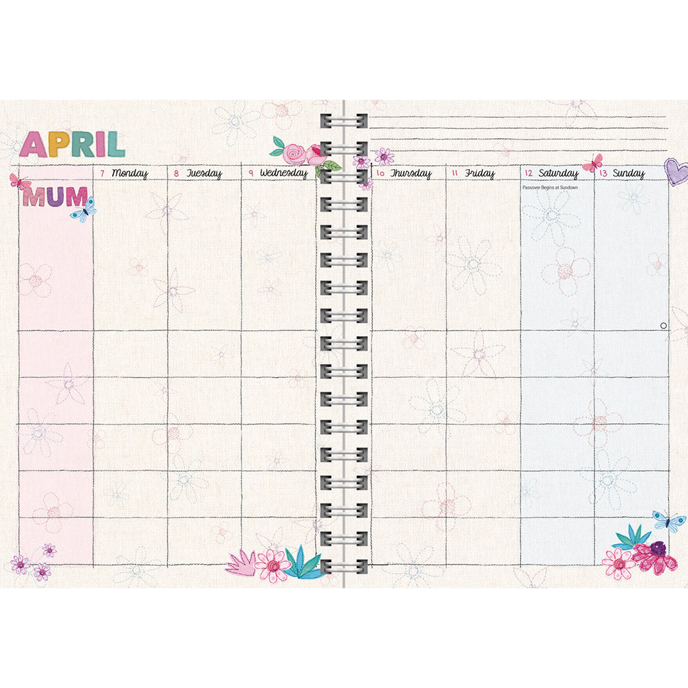 Mums Fabric Planner A5 Diary 2025 (PFP)