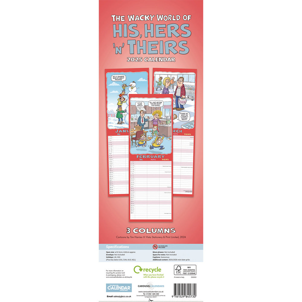 Wacky World of His Hers and Theirs Slim Planner 2025 (PFP)