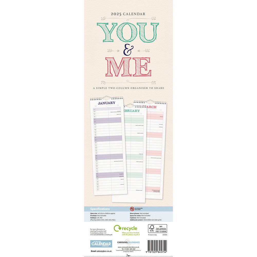 You and Me Slim Planner 2025 (PFP)